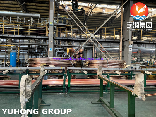ASTM B111 UNS C12200 / CW024A Seamless Copper Tube ,  DHP Heat Exchanger Tube