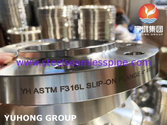 ASTM A182 F316L Stainless Steel Slip On Flange with Raised Face ASME B16.5 Class 150 to 900