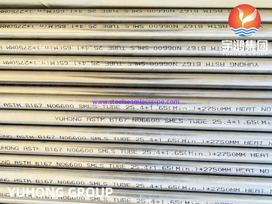 nuclear reactor Used Tube ASTM B167 Inconel 600 / UNS N06600 Seamless Type