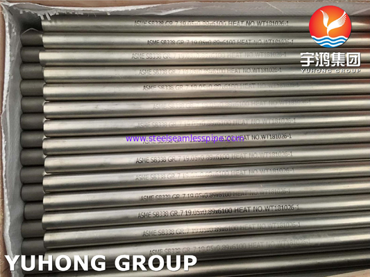 Good Corrosion Resistance ASME SB338 GR7 UNS R52400 Ti Alloy Tube