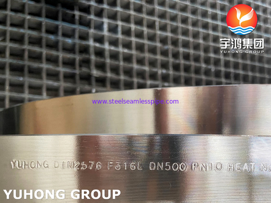 DIN2576 F316L Stainless Steel Slip On Flange, Flat Face SOFF PN10, Chemical and Petrochemical Industry