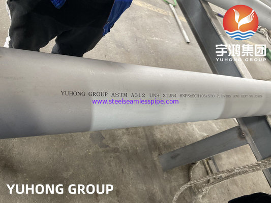 ASTM A312 UNS31254 / 1.4547 / 6 Mo / 254Mo Seamless Steel Pipe For Saltwater Handling