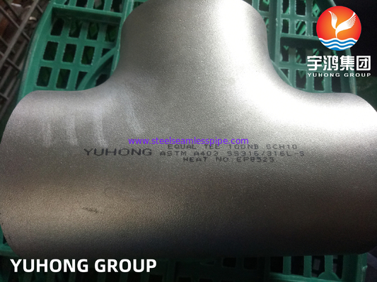 ASTM A403 WP316L Stainless Steel Reducer Tee B16.9, Compressed Air Tube Application