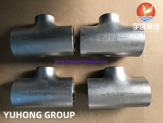 Duplex Steel Pipe Fittings Reducer Tee B16.9  ASTM A815 UNS S31803 Pipe Branch