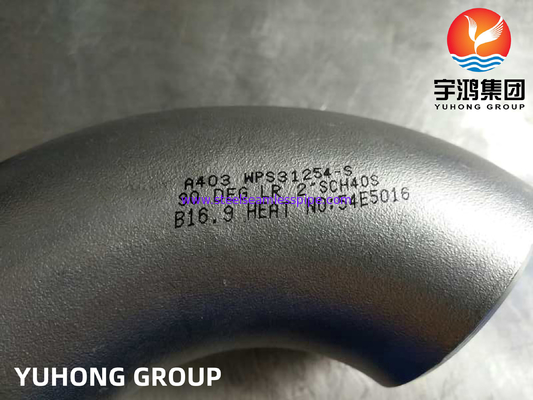 SS 90 Deg LR Elbow ASTM A403 UNS S31254-S  B16.9 Oil Refineries