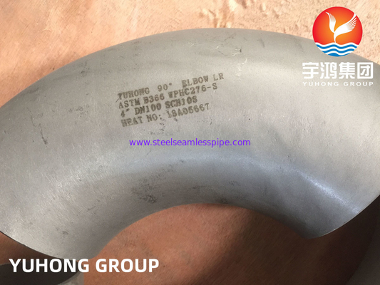 ASTM B366 C276 Stainless Steel Elbow Pipe Fitting B16.9 For Oil Gas