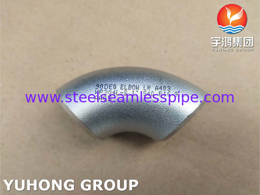Stainless Steel Butt Welded Fitting 45DEG 90DEG 180DEG ELBOW LR SR WP304 WP304L WP316L 1/2" to 60" ASME B16.9