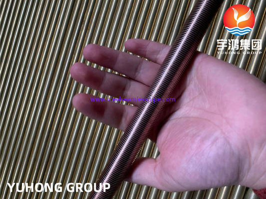 CuNi 90/10  Low Fin  1"  Copper Alloy Seamless Finned Tube Extruded Finned Tube  For Heat Exchanger