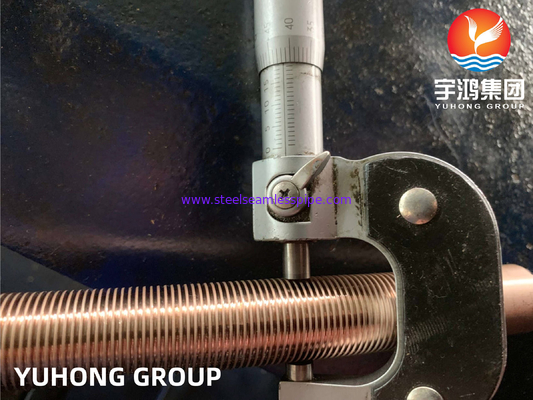 CuNi 90/10  Low Fin  1"  Copper Alloy Seamless Finned Tube Extruded Finned Tube  For Heat Exchanger