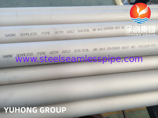 Tubos de Acero Inoxidable Sin Costura ASME SA312 ASTM A312 TP304L  TP316L PICKLED AND ANNEALED