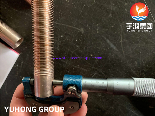 ASTM B111 C70600  CuNi 90/10 Heat Exchanger Fin Tube Extruded Tube 25.4MM 1&quot;  Copper  Finned Tube for Heat Transfer