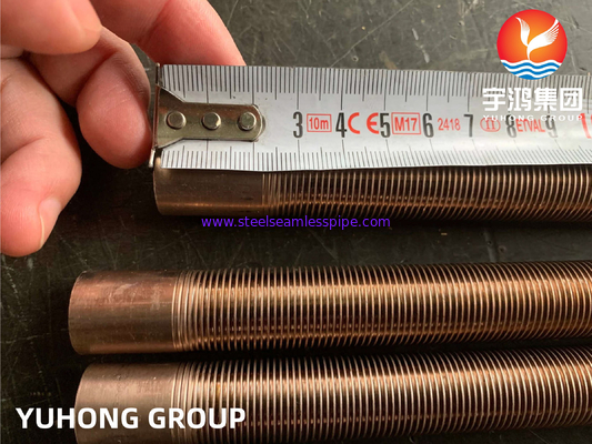 ASTM B111 C70600  CuNi 90/10 Heat Exchanger Fin Tube Extruded Tube 25.4MM 1"  Copper  Finned Tube for Heat Transfer