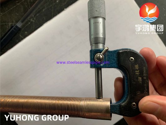 ASTM B111 C70600  CuNi 90/10 Heat Exchanger Fin Tube Extruded Tube 25.4MM 1"  Copper  Finned Tube for Heat Transfer