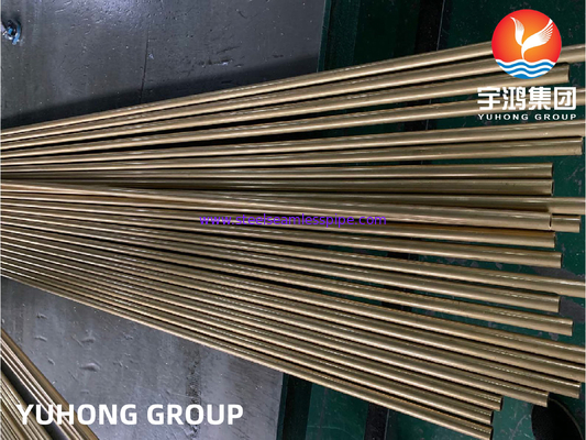 Aluminum Brass Copper Seamless Tube ASME SB111 C68700   Heat Exchanger Oil  Nature Gas