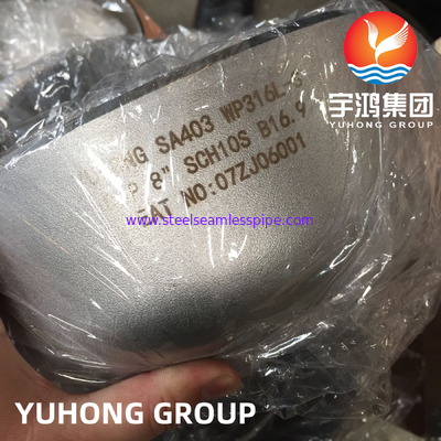 Cap Butt Weld Fittings B16.9 ASTM A403 WP316L-S Oil Gas Heat Exchanger