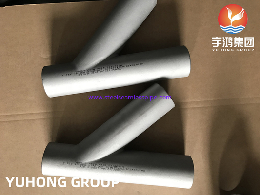 ASTM A815 S31803-W Steel Y Shape Tees Pipe Fittings