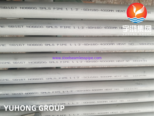 Nickel Seamless Tube ASME SB167 Alloy 600 Chemical Processing Aerospace