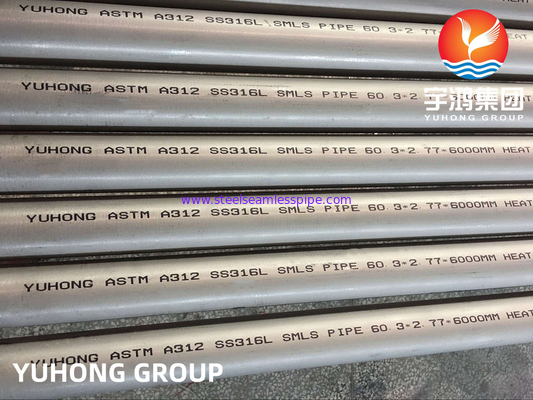 Stainless Steel Seamless Pipe ASTM A312 TP316L Oil Heat Exchangers  Food Chemical