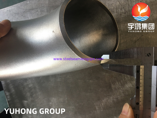 Super Duplex Steel Pipe Fittings , ASTM A403 UNS S31254 / 254 SMO / 1.4547 Butt Weld Elbow