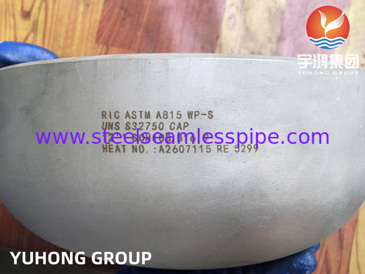 ASTM A815 S32750 / SAF 2507 Cap, Super Duplex Butt Weld Pipe Fitting For Offshore Oil And Gas Platforms