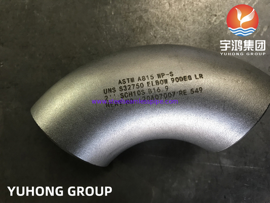 ASTM A815 WP-S UNS S32750 Seamless Super Duplex Stainless Steel 90° Elbow LR B16.9