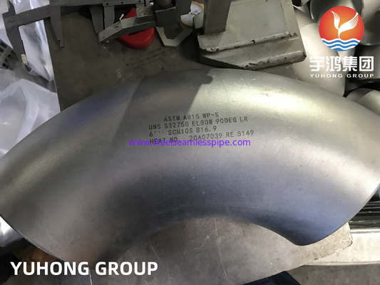 ASTM A815 WP-S UNS S32750 Seamless Super Duplex Stainless Steel 90° Elbow LR B16.9