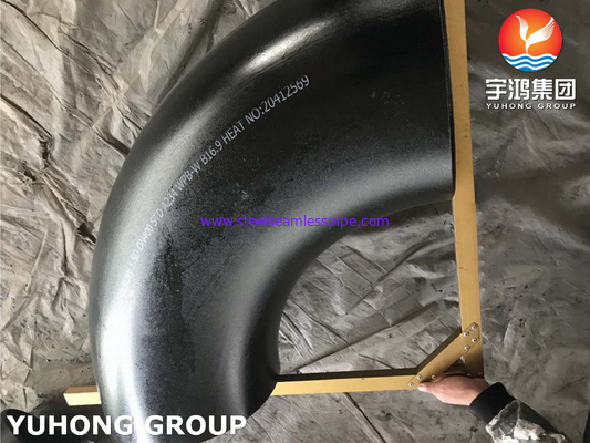 90 Degree Elbow 5D 8D Fitting ASTM A234 BW B16.9 Black Painting