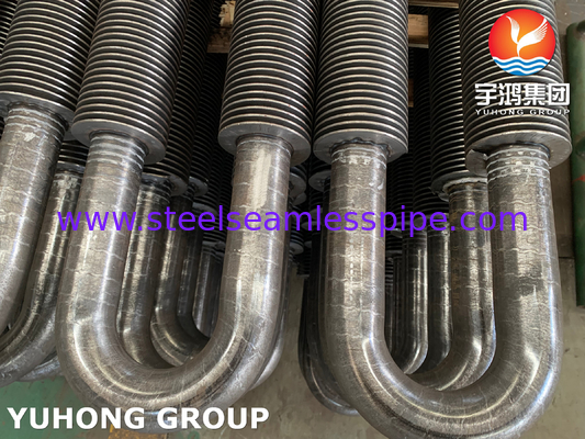 U Bend Fin Tube , ASTM A106 Gr. B High Frequency Welded Fin Tube For Heat Exchangers