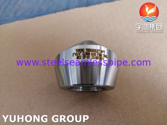 NPT Stainless Steel Fitting ASTM A182 F304 Threadolet MSS SP-97