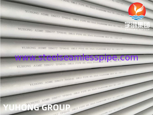 Stainless Steel Seamless Pipe ASTM B677 TP904L Chemical Aerospace Fabrication