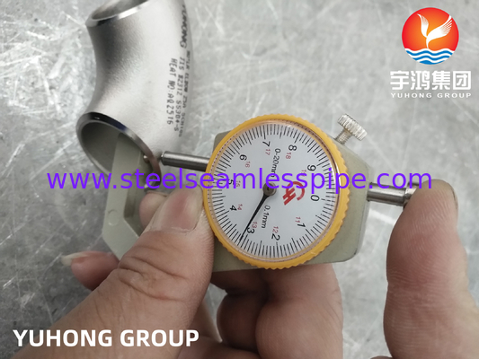 SS Pipe Fitting JIS B2312 SUS304 90 Degree LR Elbow For Petrochemical