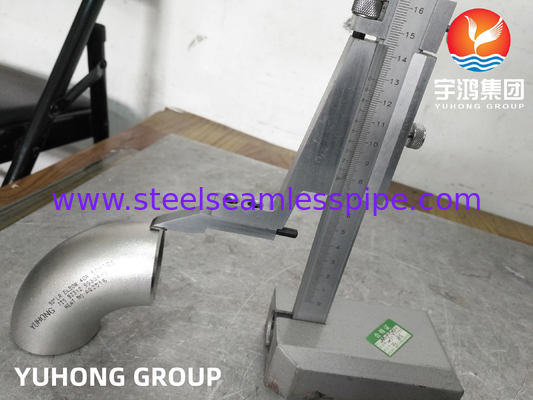 SS Pipe Fitting JIS B2312 SUS304 90 Degree LR Elbow For Petrochemical