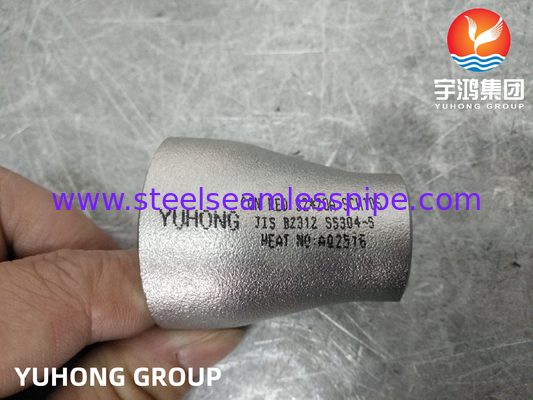 Stainless Steel Pipe Fitting JIS B2312 SUS304 Concentric Reducer