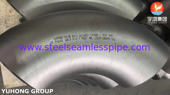 ASTM A815 S31803 S32205 Seamless / Welded Butt Weld Fittings Duplex Reduce 90 Deg 45Deg ,LR,SR 1/2&quot; to 60&quot; SCH40 SCH80