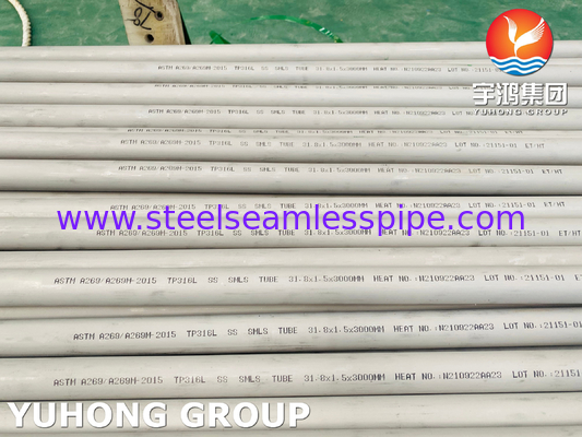 ASTM A269 TP316L Stainless Steel Seamless Tube For Petrochemical