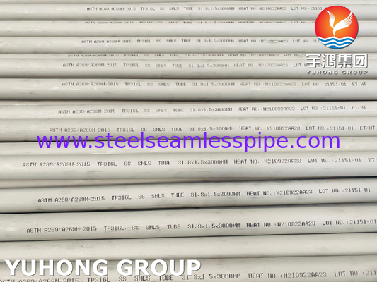 ASTM A269 TP316L Stainless Steel Seamless Tube For Petrochemical