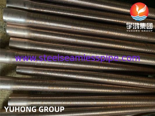 ASTM B111 C70600 O61 Low Fin Tube Copper  Alloy Seamless Tube  Cu Ni 90 / 10 Heat Exchanger Fin Tube  Air Cooler Heating