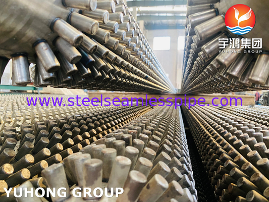 ASTM A335 P11 P22 P9 P91 Alloy Steel Studded Fin Tube For Heat Exchangers
