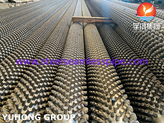 ASTM A335 P11 P22 P9 P91 Alloy Steel Studded Fin Tube For Heat Exchangers