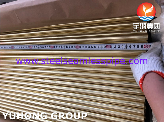 ASTM B111 C44300 Admiralty Brass Seamless Heat Exchanger , Condensador Tube
