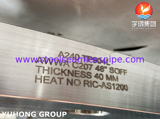 ASTM A240 F904L, UNS N08904, AWWA C207 Stainless Steel Slip On Flange, Flat Face