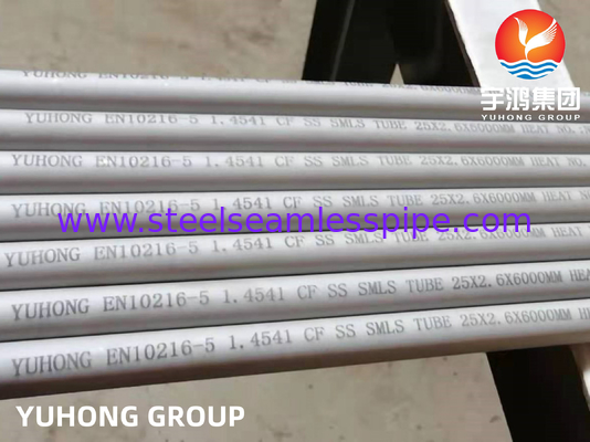 EN 10216-5 1.4541 / AISI 321 Stainless Steel Seamless Tube Heat Exchanger Tube