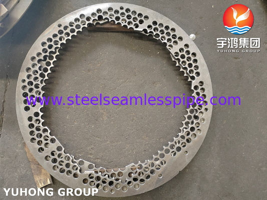 Stainless Steel Baffle Plate Flanges Tubesheet Disc For Heat Exchanger