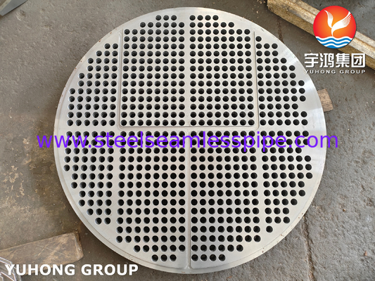 Stainless Steel Baffle Plate Flanges Tubesheet Disc For Heat Exchanger