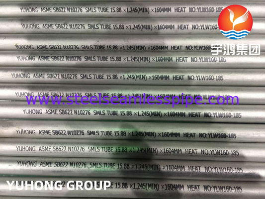 Nickel Alloy Steel Seamless Pipes  ASME SB622 C276  15.88*1.245（Min）*1604 MM