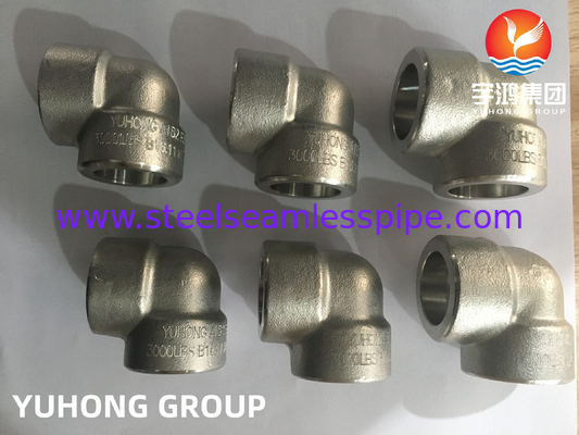 Stainless Steel Fittings, ASTM A182 F304 Socket Weld Forged Elbow ASME B16.11