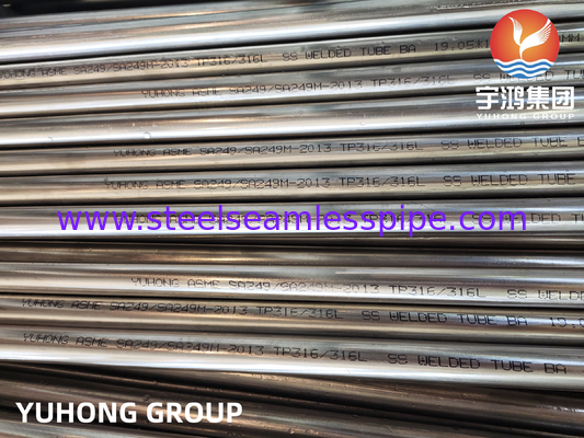 ASTM A249 TP316L Welded Tubes For Heat Exchanger