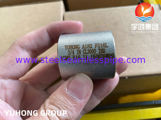 Forged Fittings ASTM A182 F316L Stainless Steel Threaded Elbows, Couplings, ASME B16.11