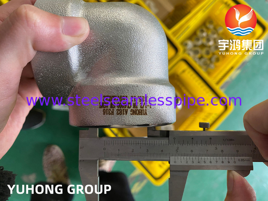 Forged Fittings ASTM A182 F316, UNS S31600 Stainless Steel Socket Weld Fittings B16.11