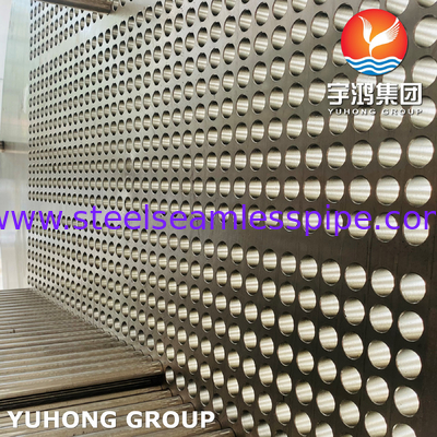 Stainless Steel Heat Exchanger Tube With Tubesheet Drilled Baffle Plates Support Plates Baffles Condenser Air Cooler